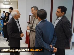 بازدید جمعی از همکاران پردیس علامه طباطبائی ارومیه از نمایشگاه آثار خوشنویسی و تذهیب استاد ابراهیم زینالی 3