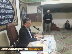 دکتر فزون مهر مدیرامورپردیس های دانشگاه فرهنگیان آذربایجان غربی برروی صندلی داغ