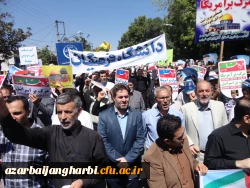 اساتید، کارکنان و دانشجویان دانشگاه فرهنگیان استان  همگام با سایر اقشار ملت در راهپیمایی روز جهانی قدس شرکت کردند 4