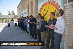 اهتزاز پرچم عزاداری سرور و سالار شهیدان امام حسین (ع) در پردیس شهید رجایی ارومیه 8