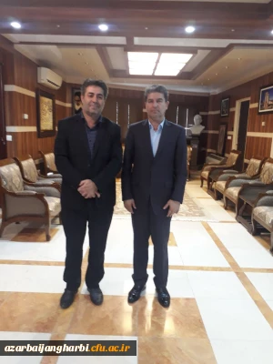 دکتر علی محمودلو مدیر امور پردیس های دانشگاه فرهنگیان با دکتر شهریاری استاندار آذربایجان غربی و رئیس هیات امنای دانشگاه فرهنگیان استان دیدار کرد