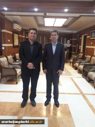 دکتر علی محمودلو مدیر امور پردیس های دانشگاه فرهنگیان با دکتر شهریاری استاندار آذربایجان غربی و رئیس هیات امنای دانشگاه فرهنگیان استان دیدار کرد