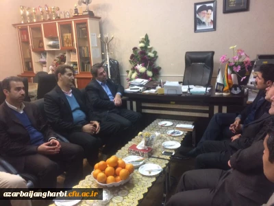 مهندس عبدالکریم حسین زاده نماینده محترم مردم شریف  نقده و اشنویه در مجلس شورای اسلامی با دکتر محمودلو مدیر امور پردیس های استان آذربایجان غربی دیدار و گفتگو کرد