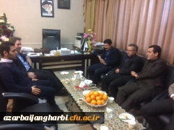 مهندس عبدالکریم حسین زاده نماینده محترم مردم شریف  نقده و اشنویه در مجلس شورای اسلامی با دکتر محمودلو مدیر امور پردیس های استان آذربایجان غربی دیدار و گفتگو کرد 3