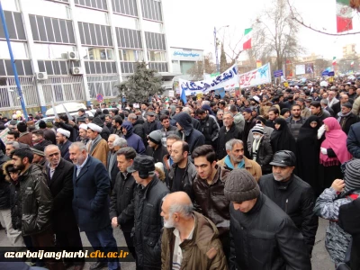 شرکت گسترده مسئولین، اساتید و کارکنان دانشگاه فرهنگیان استان آذربایجان غربی در راهپیمایی 22 بهمن سال 97