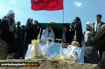 ازدواج دانشجویی در کنار بهشت آبی اروند زیر سایه پرچم آقا امام رضا(ع)