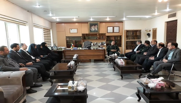 سردار حبیب شهسواری فرمانده سپاه شهدای استان آذربایجان غربی در دیدار با مدیران دانشگاه فرهنگیان آذربایجان غربی  :      تربیت و آموزش کار الهی است 