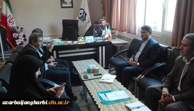 دکتر عادل نجف زاده منتخب مردم خوی و چایپاره در مجلس یازدهم با حضور در دانشگاه فرهنگیان آذربایجان غربی با دکتر محمودلو مدیر امورپردیس های استان دیدار و گفتگو کرد