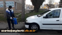 عملیات ضدعفونی و گندزدایی دانشگاه فرهنگیان استان آذربایجان غربی به صورت روزانه در راستای کنترل شیوع ویروس کرونا انجام می شود 4