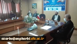 آئین همبستگی حمایت از جنبش نفس و محکومیت سیاست های نژاد پرستانه و ناعادلانه دولت آمریکا توسط اساتید بسیجی دانشگاه فرهنگیان استان آذربایجان غربی با حضور اساتید برگزار شد 3