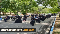 مراسم عزاداری سرور و سالار شهیدان امام حسین (ع) و یاران باوفایش با حضور مسئولین، اساتید، کارکنان و جمعی از دانشجویان در محوطه دانشگاه فرهنگیان استان آذربایجان غربی برگزار شد 3