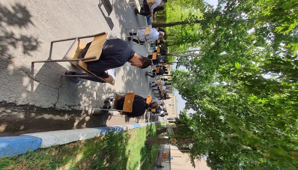 مراسم عزاداری سرور و سالار شهیدان امام حسین (ع) و یاران باوفایش با حضور مسئولین، اساتید، کارکنان و جمعی از دانشجویان در محوطه دانشگاه فرهنگیان استان آذربایجان غربی برگزار شد 2