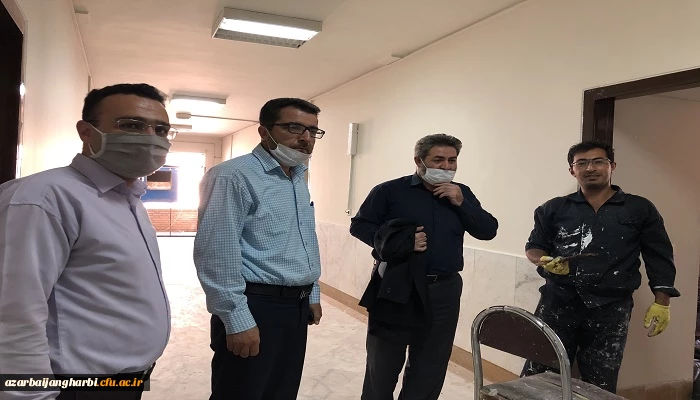 بازدید دکتر علی محمودلو مدیر امور پردیس های استان  از فعالیت های عمرانی در مرکز امام خمینی (ره)سلماس 