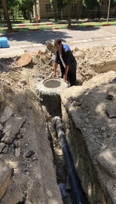 بازدید دکتر علی محمودلو مدیر امور پردیس های استان  از فعالیت های عمرانی در مرکز امام خمینی (ره)سلماس  2