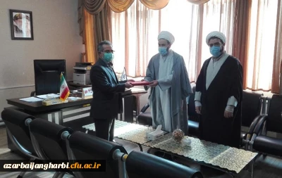 دیدار مسئولین سابق و فعلی نهاد نمایندگی مقام معظم رهبری در دانشگاه فرهنگیان با سرپرست  مدیریت امور پردیس های استانی  دانشگاه فرهنگیان آذربایجان غربی