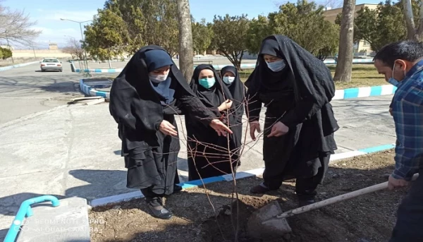 مراسم گرامیداشت هفته درخت و درختکاری در دانشگاه فرهنگیان استان آذربایجان غربی 