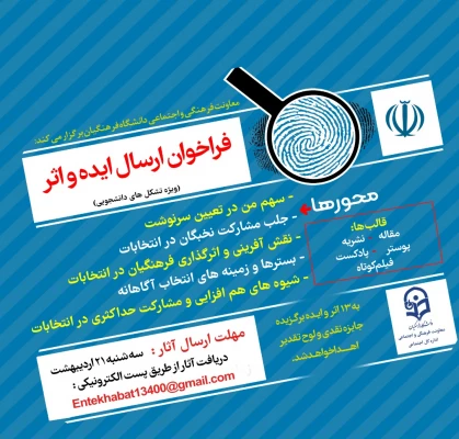 کارگاههای توانمند سازی پنجمین جشنواره پویش ویژه  فعالان کانونهای فرهنگی و انجمن های علمی 