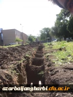 پایان عملیات اجرایی لوله کشی آب محوطه مرکز آموزش عالی 4