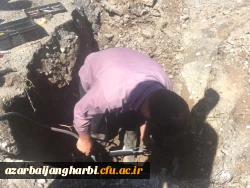 پایان عملیات اجرایی لوله کشی آب محوطه مرکز آموزش عالی 6