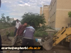 پایان عملیات اجرایی لوله کشی آب محوطه مرکز آموزش عالی خوی 2