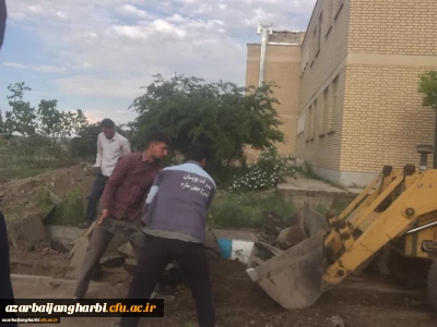 پایان عملیات اجرایی لوله کشی آب محوطه مرکز آموزش عالی خوی
