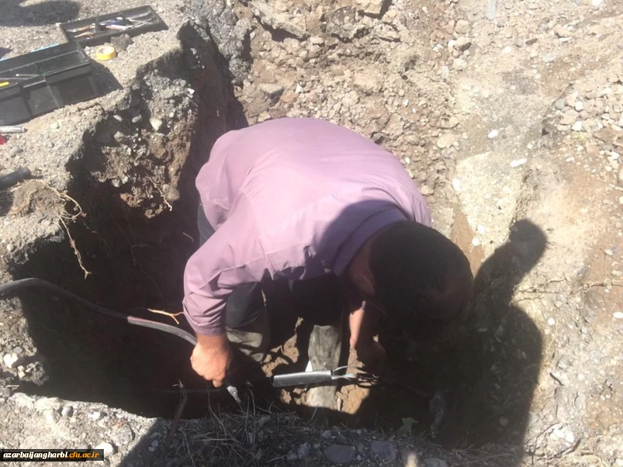 پایان عملیات اجرایی لوله کشی آب محوطه مرکز آموزش عالی خوی 6