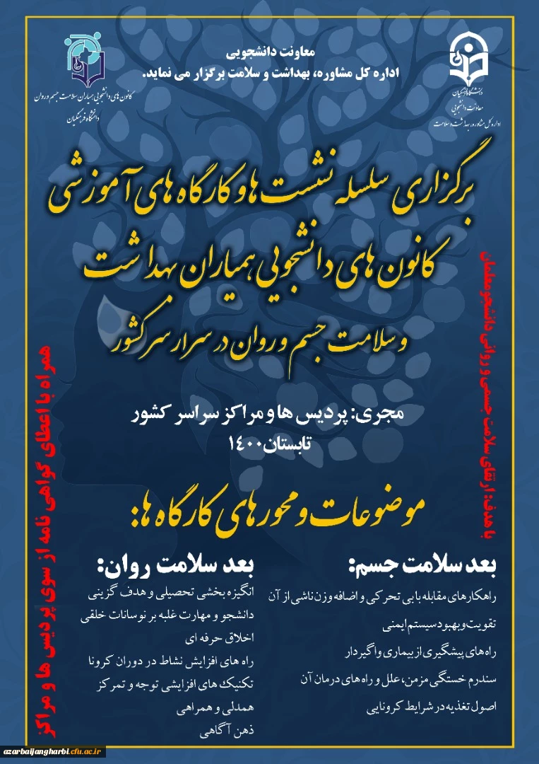 اجرای کارگاه های همیاران سلامت جسم و روان دانشگاه فرهنگیان 