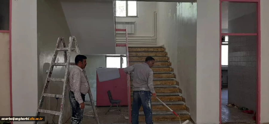 پایان عملیات رنگ آمیزی بخشی از خوابگاه، ساختمان اداری و آموزشی و سلف سرویس مرکز آموزش عالی شهید مطهری خوی  2