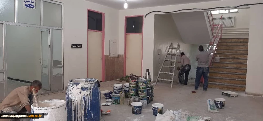 پایان عملیات رنگ آمیزی بخشی از خوابگاه، ساختمان اداری و آموزشی و سلف سرویس مرکز آموزش عالی شهید مطهری خوی  2