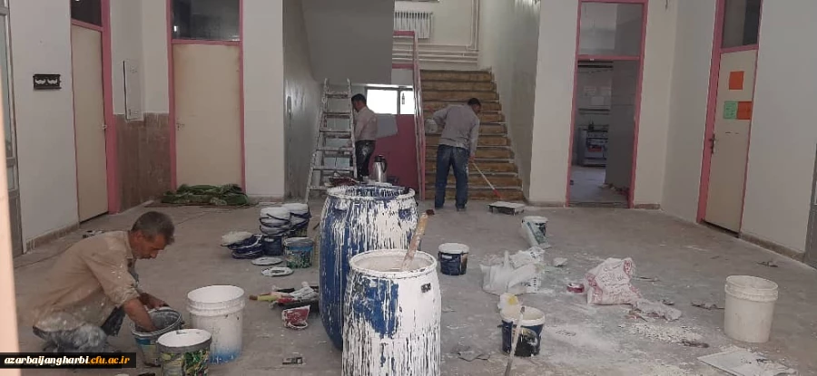 پایان عملیات رنگ آمیزی بخشی از خوابگاه، ساختمان اداری و آموزشی و سلف سرویس مرکز آموزش عالی شهید مطهری خوی  3