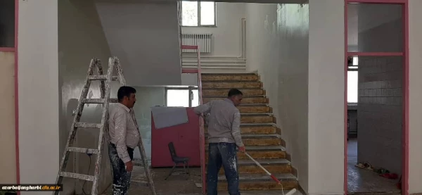 پایان عملیات رنگ آمیزی بخشی از خوابگاه، ساختمان اداری و آموزشی و سلف سرویس مرکز آموزش عالی شهید مطهری خوی  4