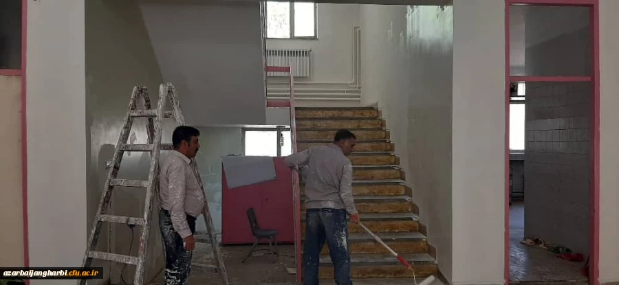 پایان عملیات رنگ آمیزی بخشی از خوابگاه، ساختمان اداری و آموزشی و سلف سرویس مرکز آموزش عالی شهید مطهری خوی  4
