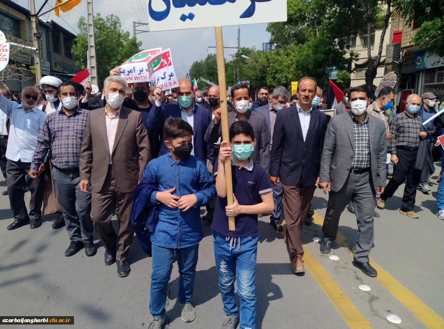 شرکت اساتید ، کارکنان و دانشجویان پردیس های آذربایجان غربی در راهپیمایی عظیم روز قدس 3