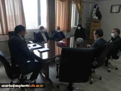 دیدار نایب رئیس شورای شهر ارومیه و تعدادی از اعضای شورای شهر ارومیه و معاون فرمانداری ارومیه  با دکتر سلیمانی اصل مدیر امور پردیس های استان