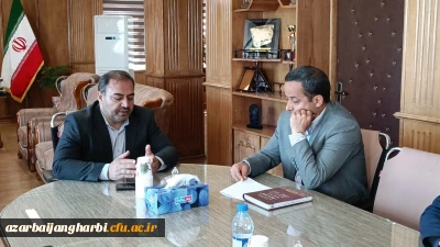 دیدار دکتر مصطفی سلیمانی اصل مدیریت محترم امور پردیس های دانشگاه فرهنگیان استان با دکتر علی پیام فرماندار محترم شهرستان میاندوآب