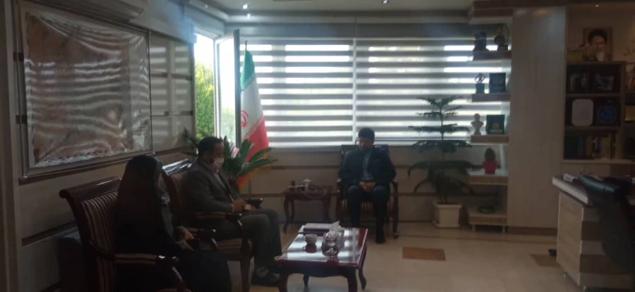 دیدار جناب آقای دکتر سلیمانی اصل  و سرکار خانم دکتر داهیم با جناب آقای دکتر رهبردین معاونت محترم عمرانی استانداری آذربایجان غربی 3