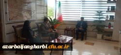 دیدار جناب آقای دکتر سلیمانی اصل  و سرکار خانم دکتر داهیم با جناب آقای دکتر رهبردین معاونت محترم عمرانی استانداری آذربایجان غربی 4