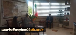 دیدار جناب آقای دکتر سلیمانی اصل  و سرکار خانم دکتر داهیم با جناب آقای دکتر رهبردین معاونت محترم عمرانی استانداری آذربایجان غربی 5