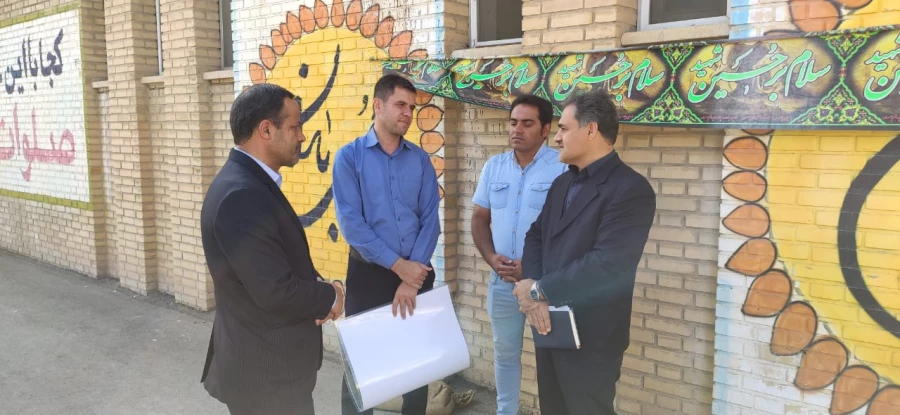 بازدید مهندس سیمین مرام  معاون عمرانی  اداره کل حفظ آثار و ارزش های دفاع مقدس از ساخت المان شهید گمنام دانشگاه فرهنگیان استان 4