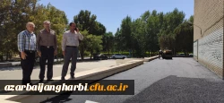 اتمام عملیات آسفالت ریزی خیابان های محوطه دانشگاه فرهنگیان استان آذربایجان غربی 2