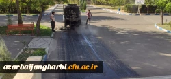 اتمام عملیات آسفالت ریزی خیابان های محوطه دانشگاه فرهنگیان استان آذربایجان غربی 4