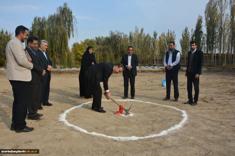 گزراش تصوی کلنگ زنی و شروع به کار عملیات پروژه بزرگ احداث سالن فرهنگی، ورزشی پردیس شهید رجایی ارومیه 4