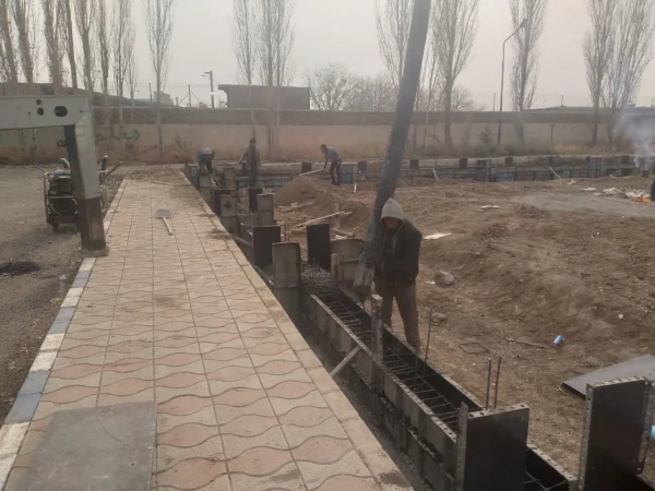 بتن ریزی فونداسیون پروژه بزرگ سالن فرهنگی، ورزشی پردیس شهید رجایی ارومیه 3