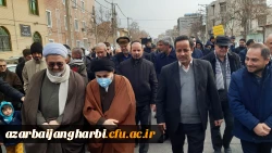 حضور مدیریت استانی، مسئولین و اساتید دانشگاه فرهنگیان آذربایجان غربی در نماز جمعه 6