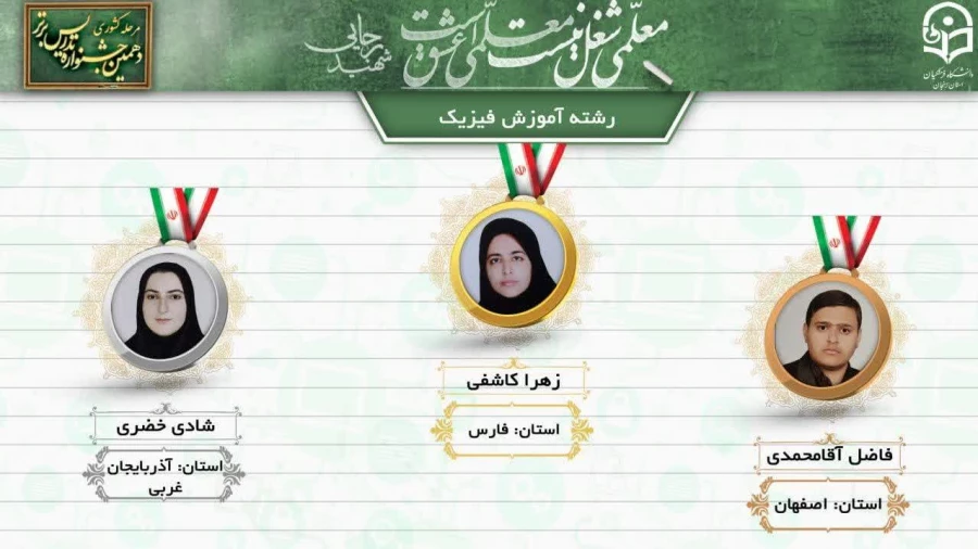 کسب عناوین مختلف توسط دانشجو معلمان استان آذربایجان غربی در جشنواره تدریس برتر 3