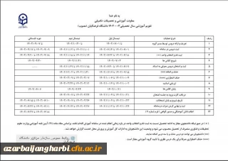 تقویم آموزشی سال تحصیلی 1403-1402 دانشگاه فرهنگیان اعلام شد

