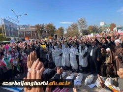 شرکت حداکثری اساتید، دانشجویان و همکاران مرکز آموزش عالی شهید مطهری خوی در تجمع سراسری حمایت از کودکان مظلوم غزه 3