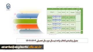 اطلاعیه معاونت آموزشی و تحصیلات تکمیلی (اداره کل خدمات آموزشی)

رنامه زمانبندی نیمسال دوم سال تحصیلی 1404-1403