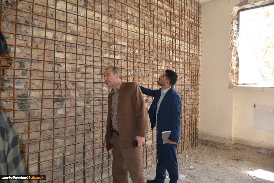 سرپرست دانشگاه فرهنگیان آذربایجان غربی از پروژه مقاوم سازی خوابگاه های واحد خوی بازدید کرد  10