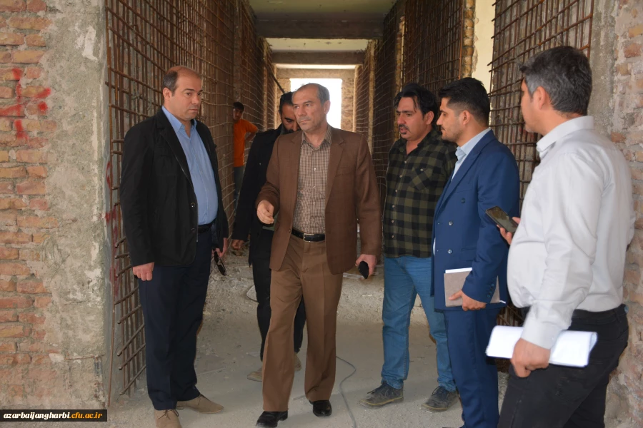 سرپرست دانشگاه فرهنگیان آذربایجان غربی از پروژه مقاوم سازی خوابگاه های واحد خوی بازدید کرد  17